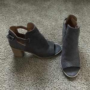 Open toe booties